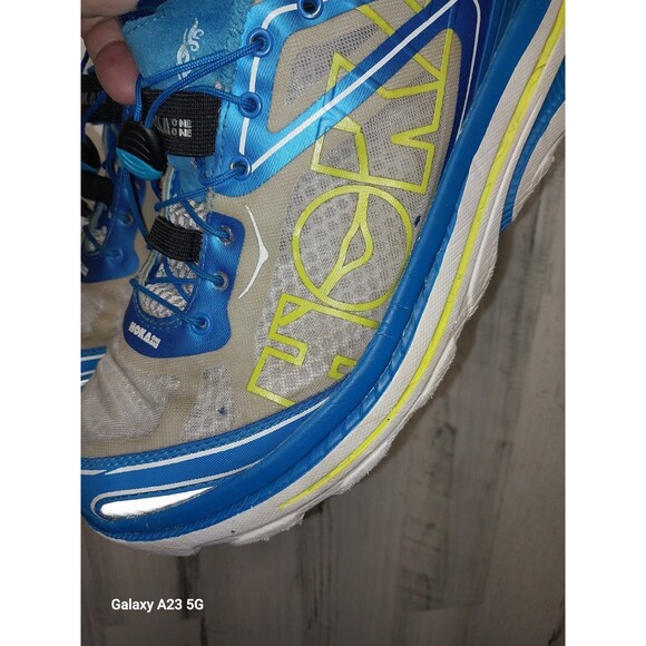 Hoka One One Bondi 3 Mens 12 Running Shoes Low Top Athletic F10014G Blue Gray